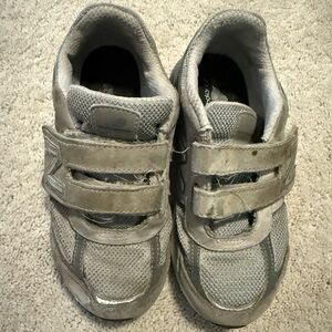 New Balance Kids Gray Velcro Sneakers